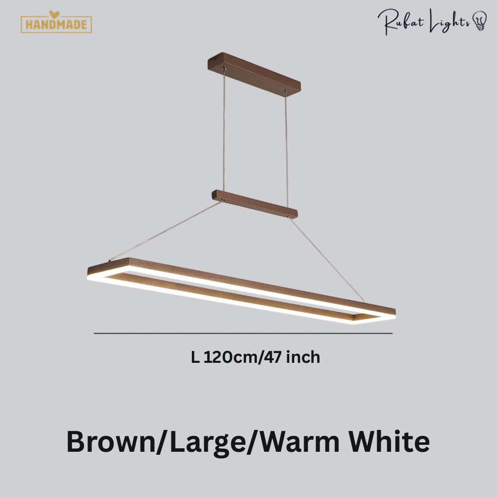 Rectangular Aluminum LED Suspension Chandelier