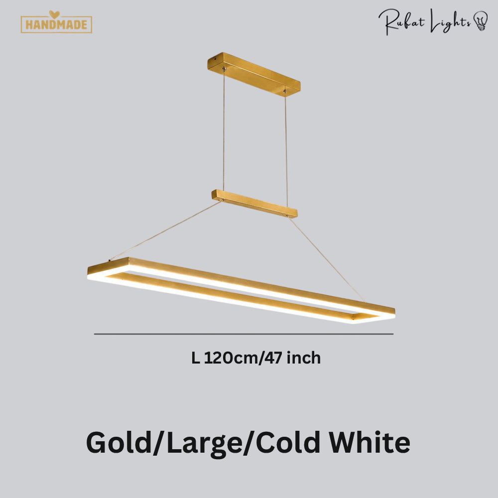 Rectangular Aluminum LED Suspension Chandelier