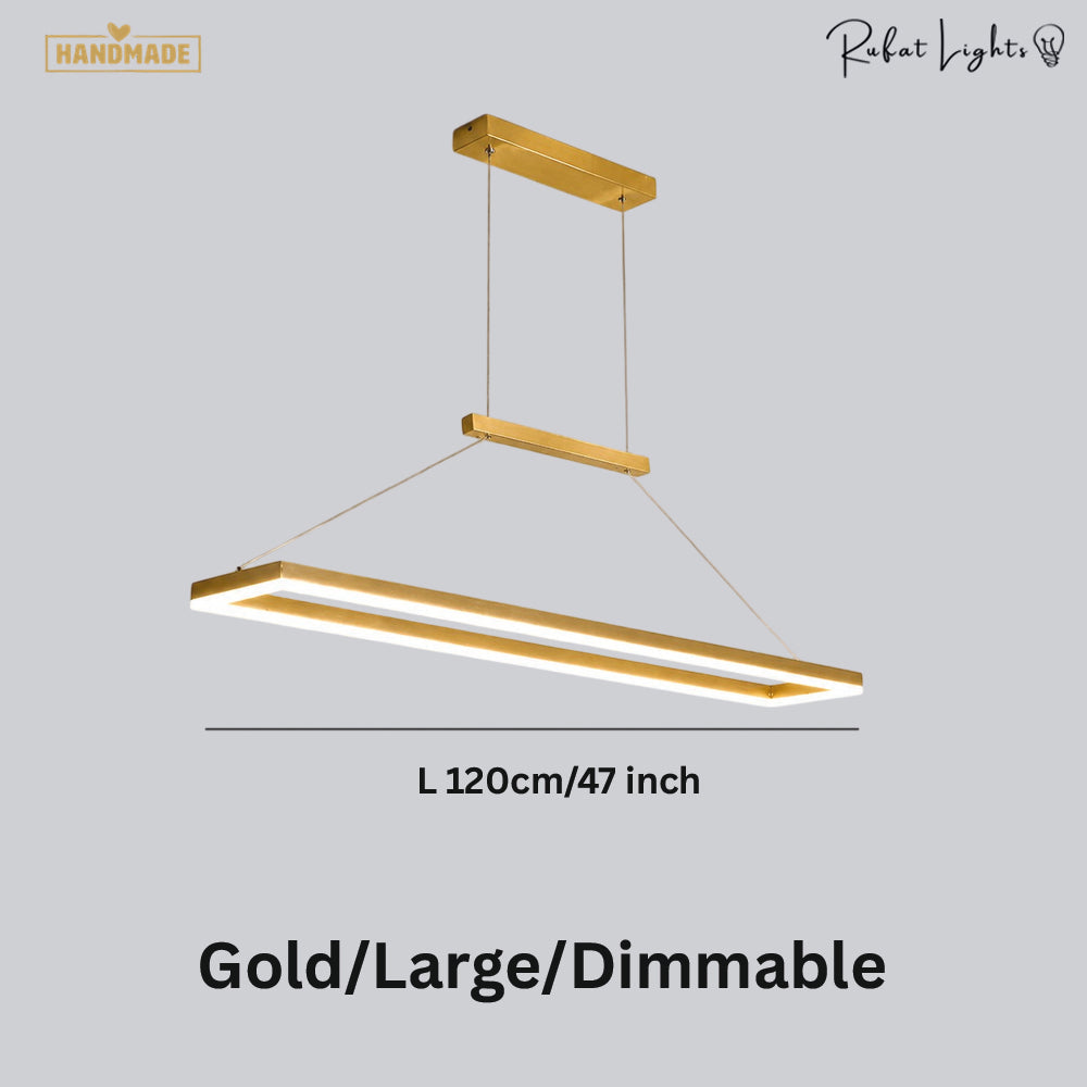 Rectangular Aluminum LED Suspension Chandelier