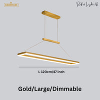 Rectangular Aluminum LED Suspension Chandelier