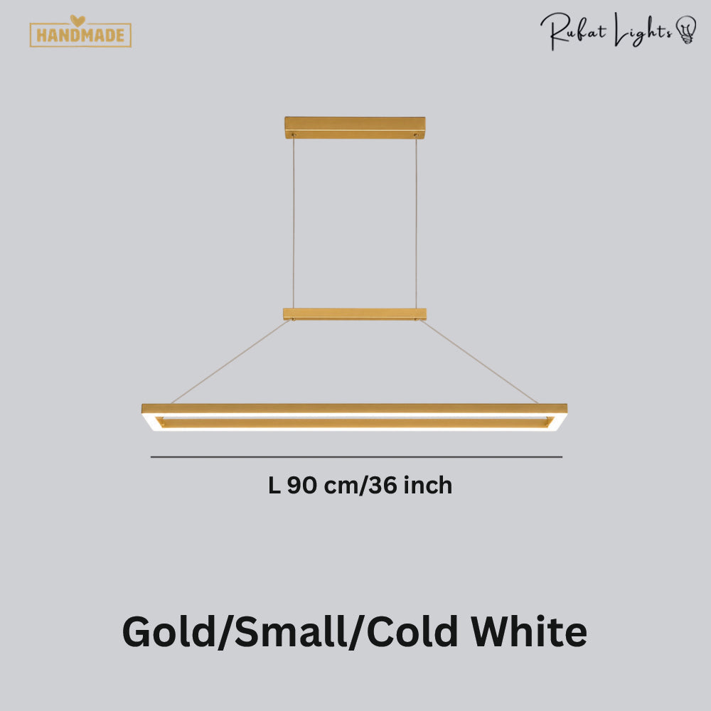 Rectangular Aluminum LED Suspension Chandelier