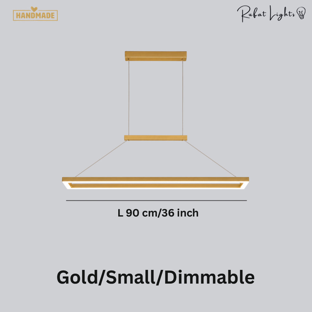 Rectangular Aluminum LED Suspension Chandelier