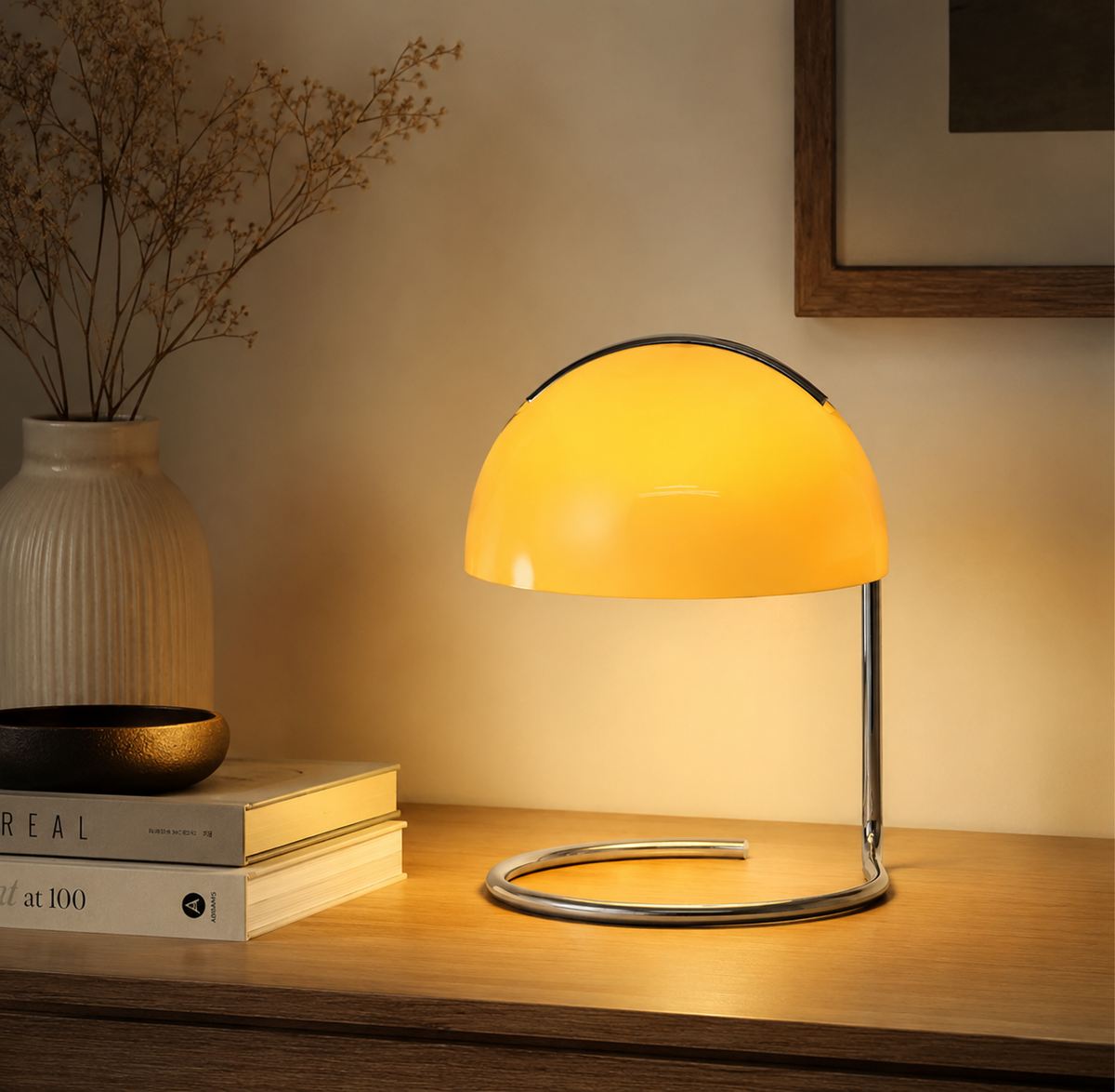Tischlampe Nordisch Metall Glas Schirm Lumeo Home