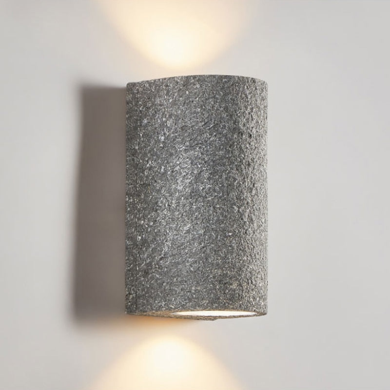 Japanese Retro Foyer Cement Wabi-Sabi LED Wall Lamp